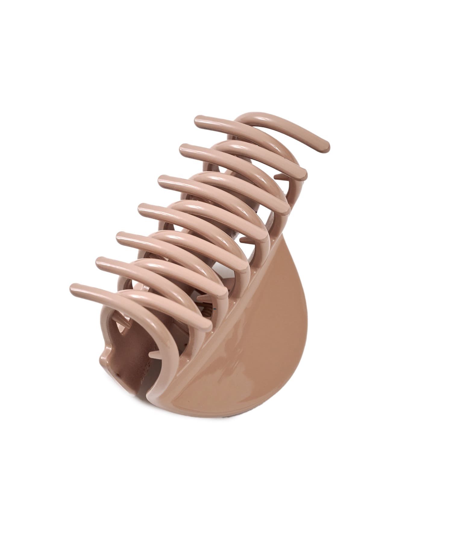 日本 Lattice - 慵懶簡約壓克力抓夾/髮夾-卡其棕