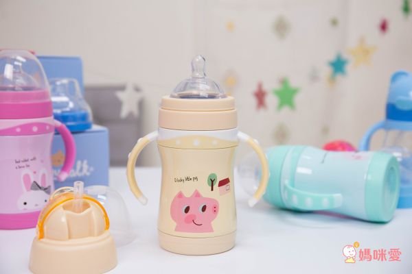 BABY TALK - 可愛動物不鏽鋼2用水杯吸管