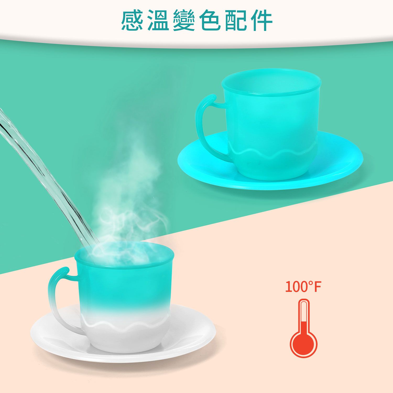 CuteStone - 兒童廚房玩具聲光燒烤爐與切切樂套裝組合37件組