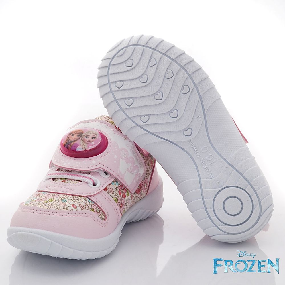 台灣製冰雪奇緣電燈休閒運動鞋(中小童段)-運動鞋-粉
