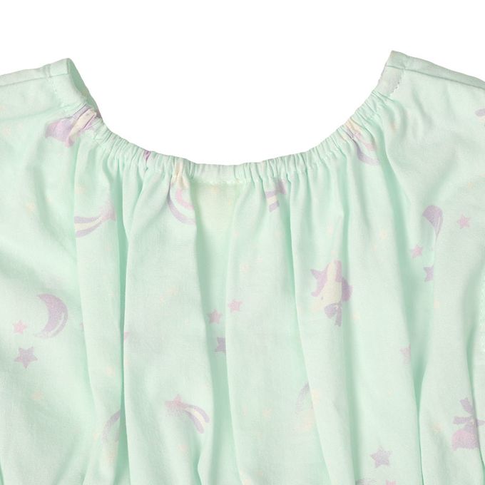 akachan honpo - 夏季洋裝-嫘縈混紡-淺綠色