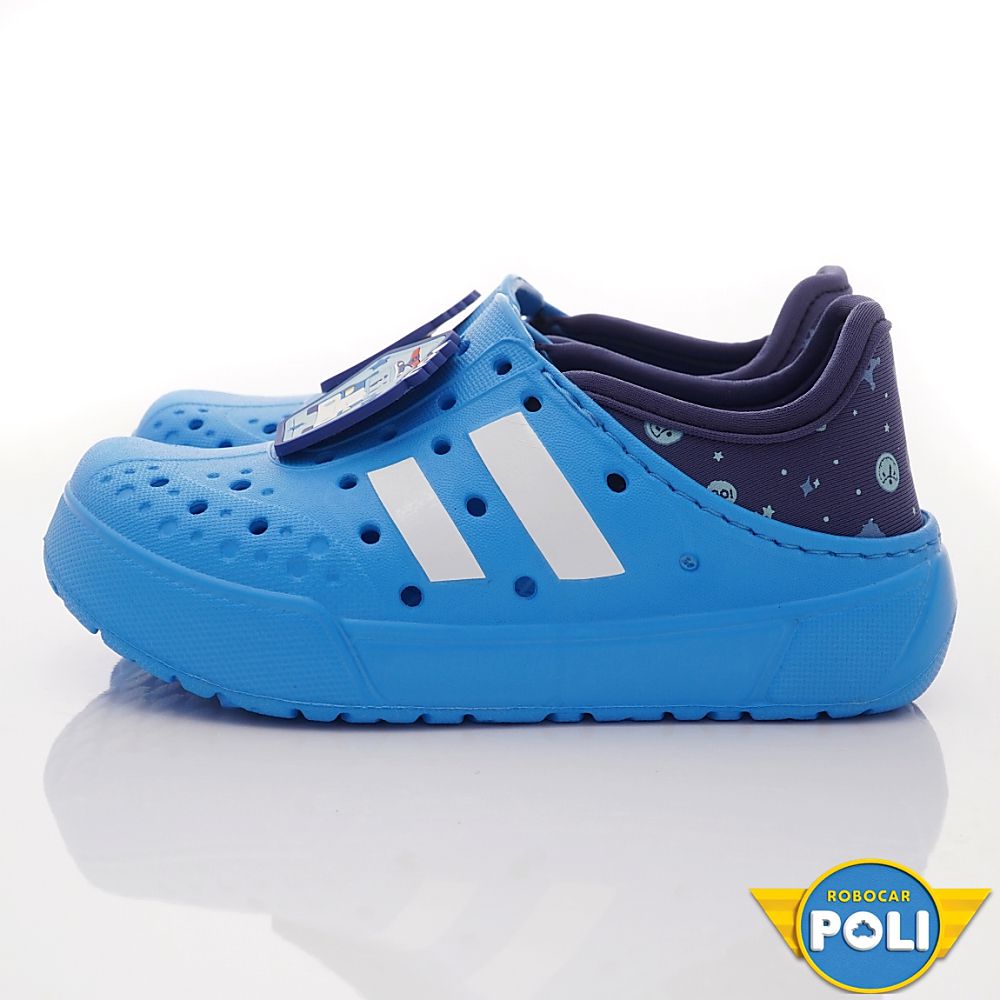 台灣製POLI洞洞休閒便鞋(中小童段)-休閒鞋-藍