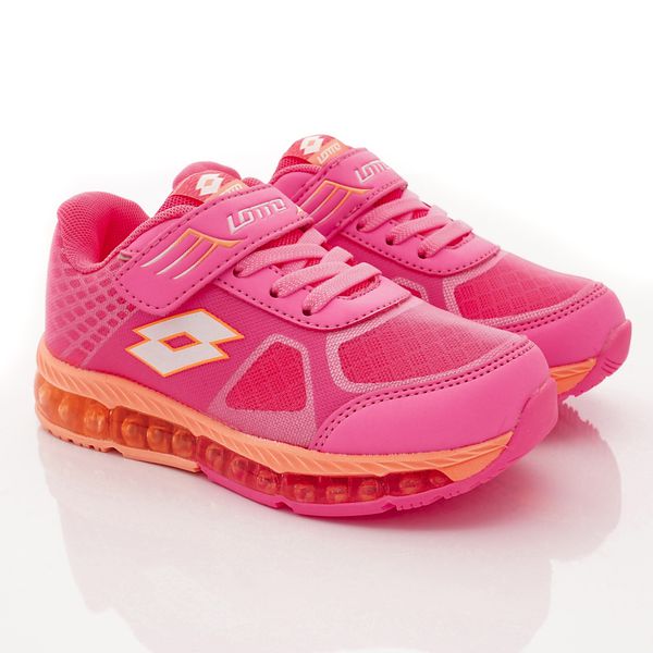 LOTTO - 義大利童鞋-抗菌彈力運動款(中大童段)-橘粉紅