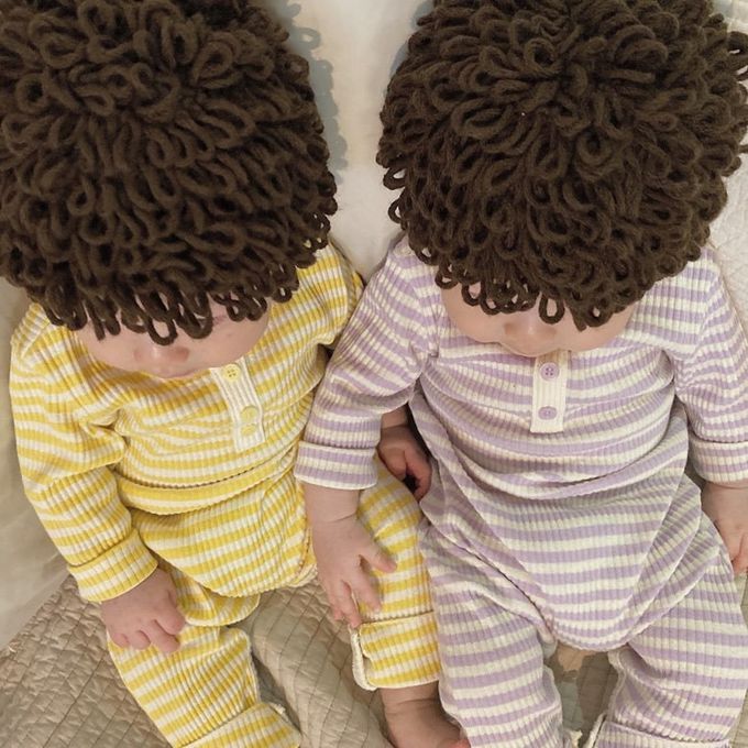 Vanibaby - 男寶寶假髮毛線帽(頭圍37-45cm/適合0-12個月)-爆炸頭款