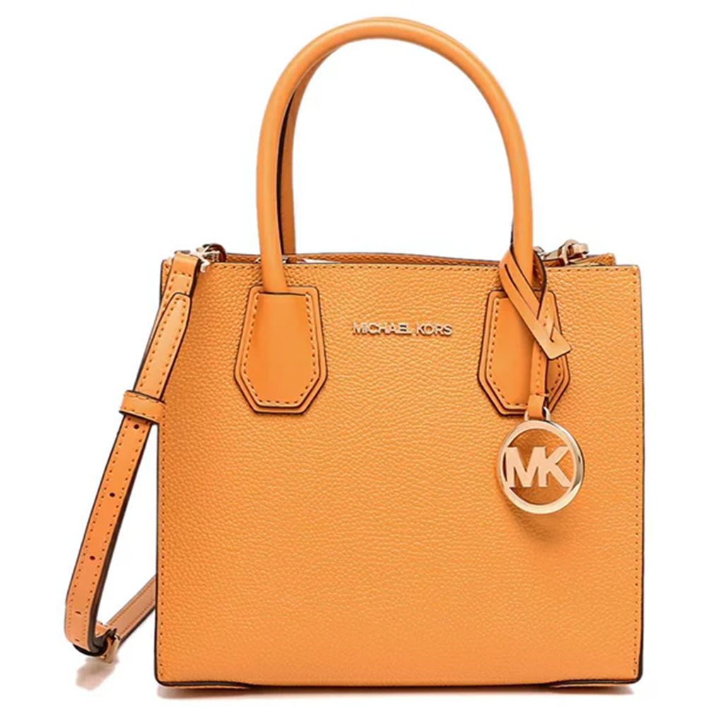 MICHAEL KORS - 素面皮革兩用包-桔黃