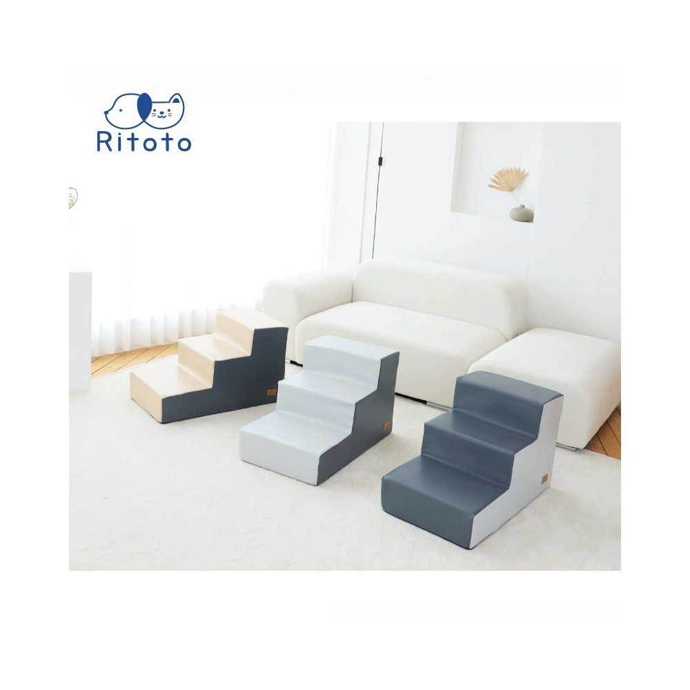 韓國Ritoto - 寵物階梯 - 3階款-米色/淺灰/深灰 三色可選