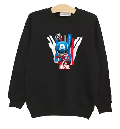 韓國 NYkids - 迪士尼純棉反光T-美國隊長-白