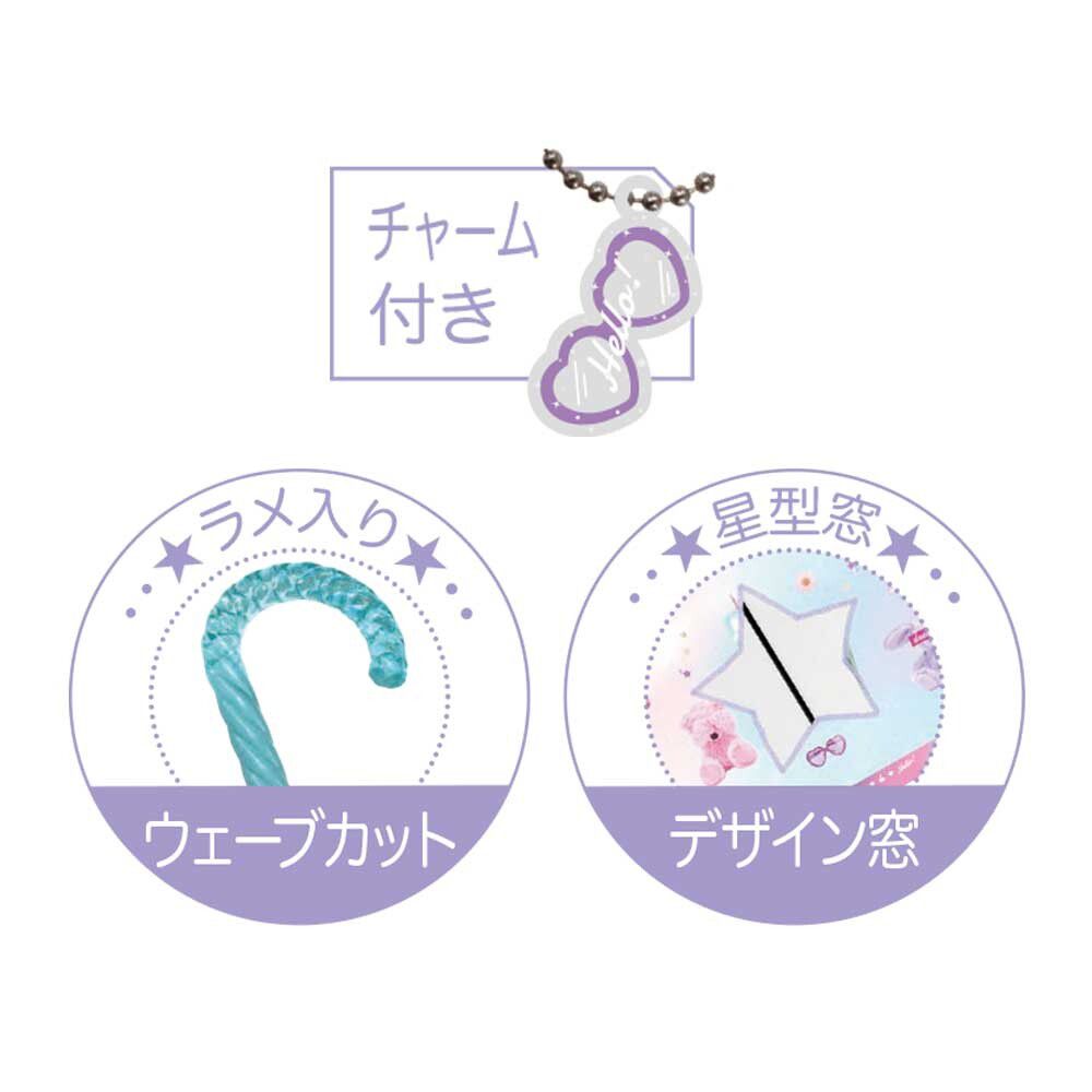 日本中谷 - 透明窗設計兒童雨傘/直傘-少女房間-粉紫 (55cm(身高130cm以上))