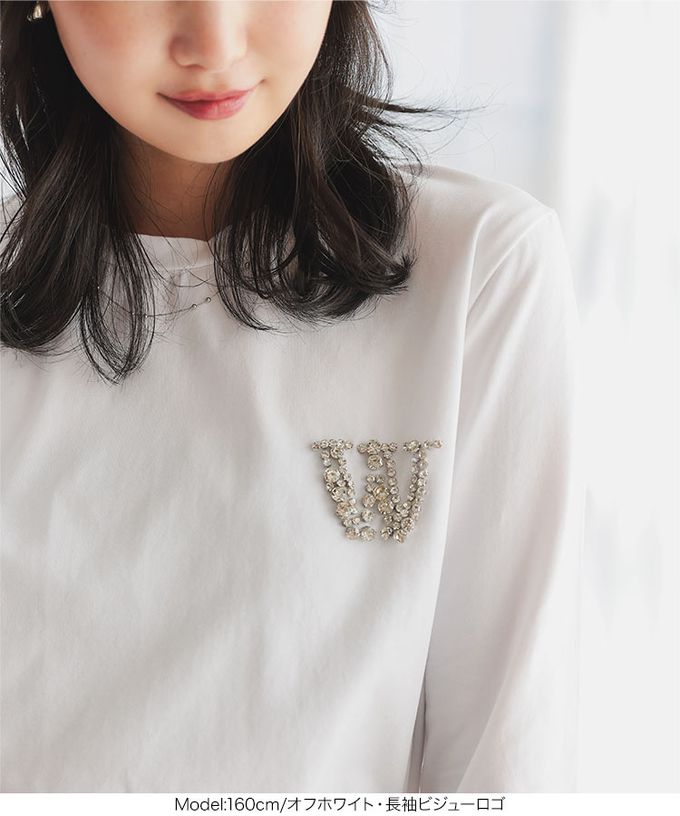 日本 Kobe Lettuce - 小奢華點綴長袖上衣-珍珠項鍊-黑