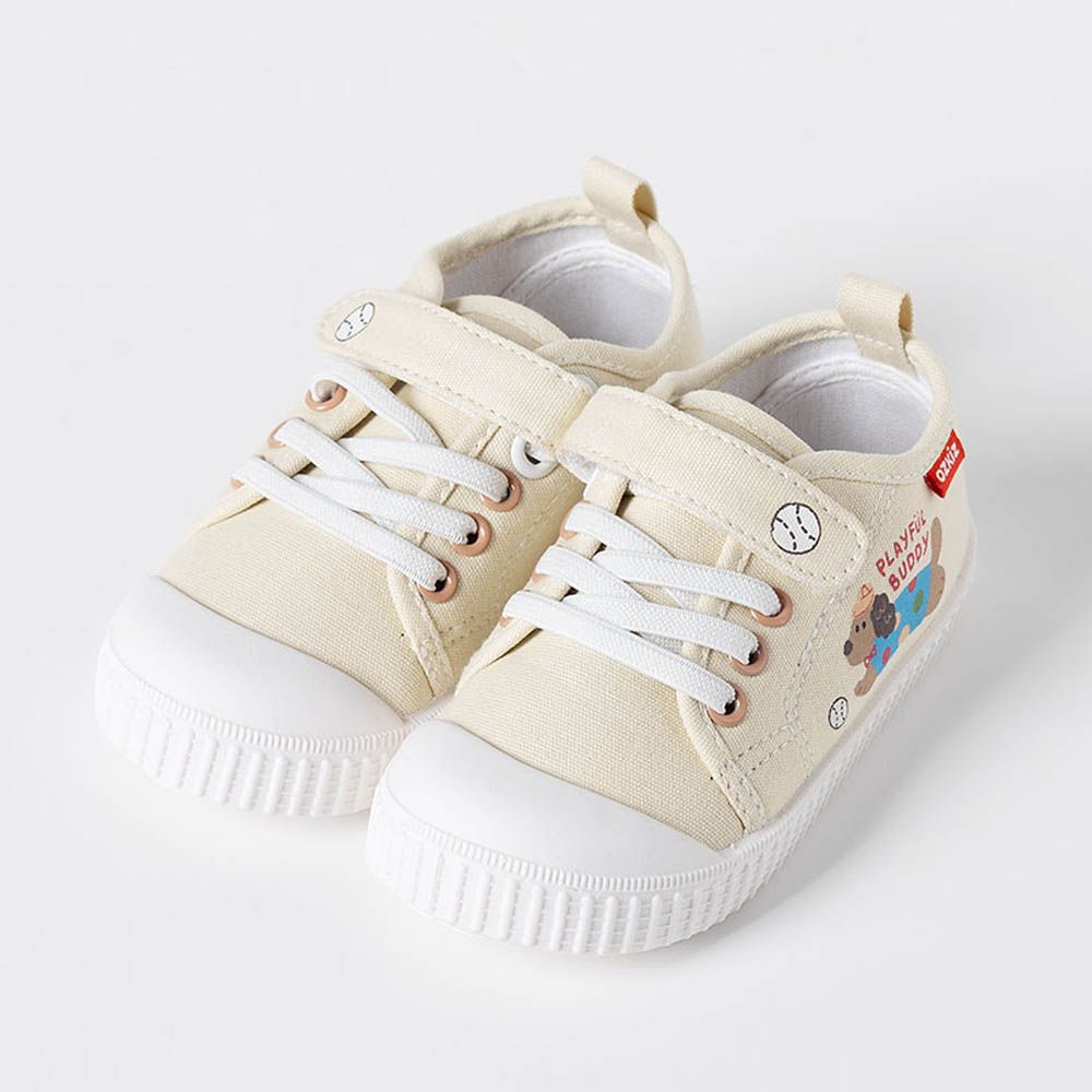 好穿軟底腳趾保護防滑休閒鞋-狗狗-米