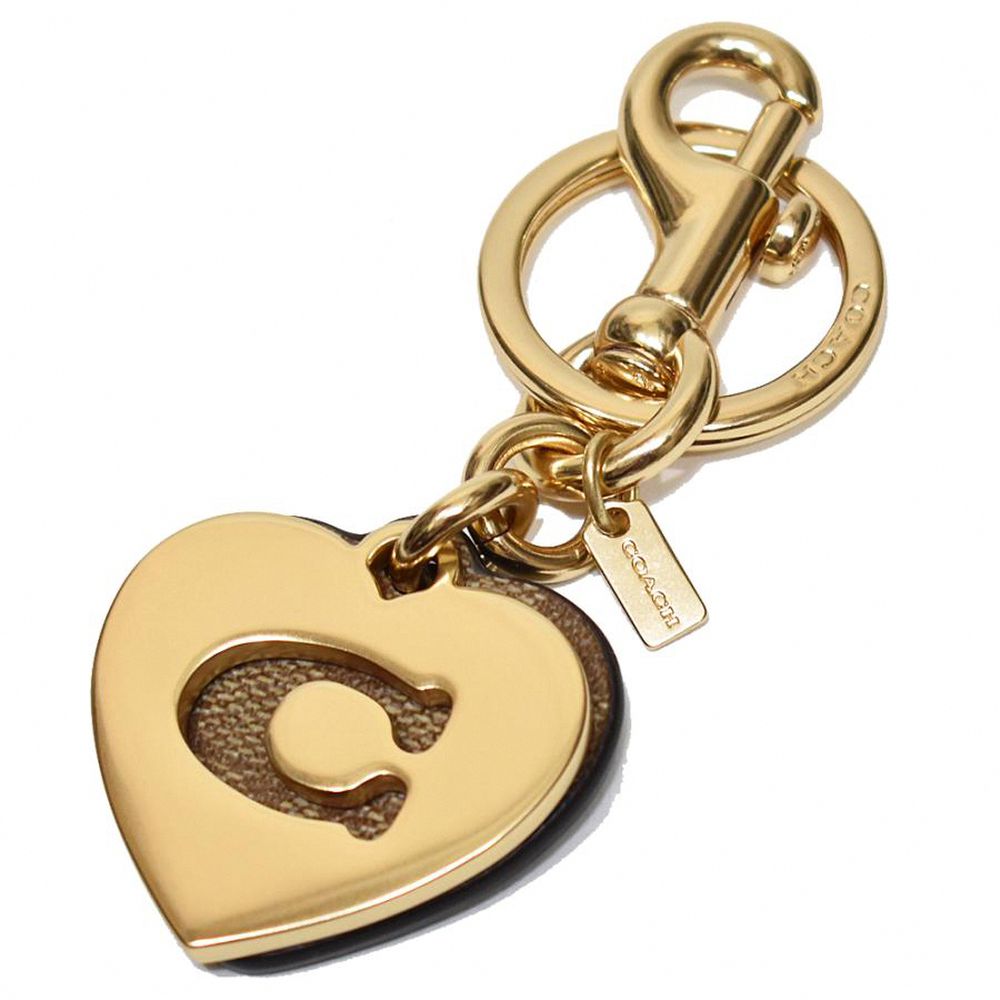 COACH 造型吊飾/鑰匙圈 (愛心金屬)