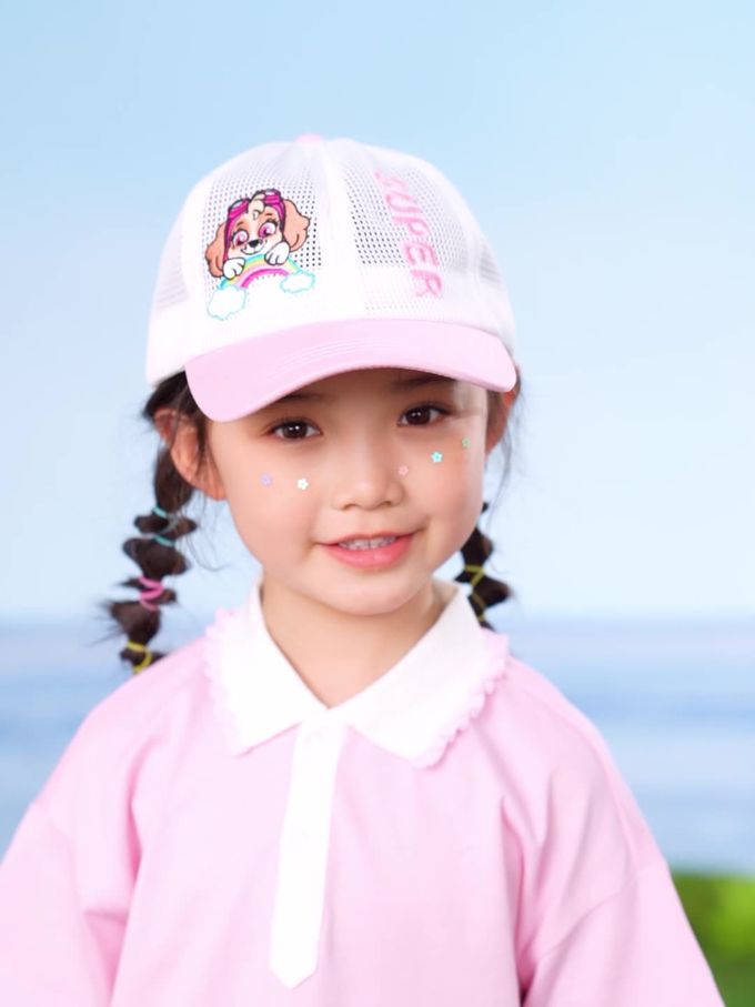 汪汪隊兒童立體造型防曬遮陽帽-卡通人物-阿奇-淺藍色