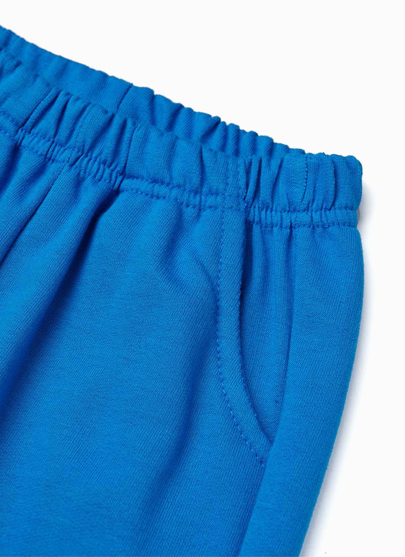 韓國 OZKIZ - 動物刺繡休閒長袖縮口套裝-兔子-桃粉