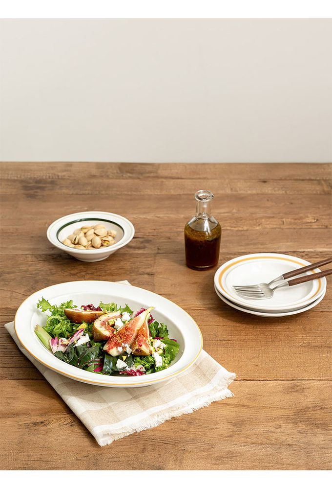 韓國 SSUEIM - RETRO系列極簡ins陶瓷橢圓深盤25cm (深藍)