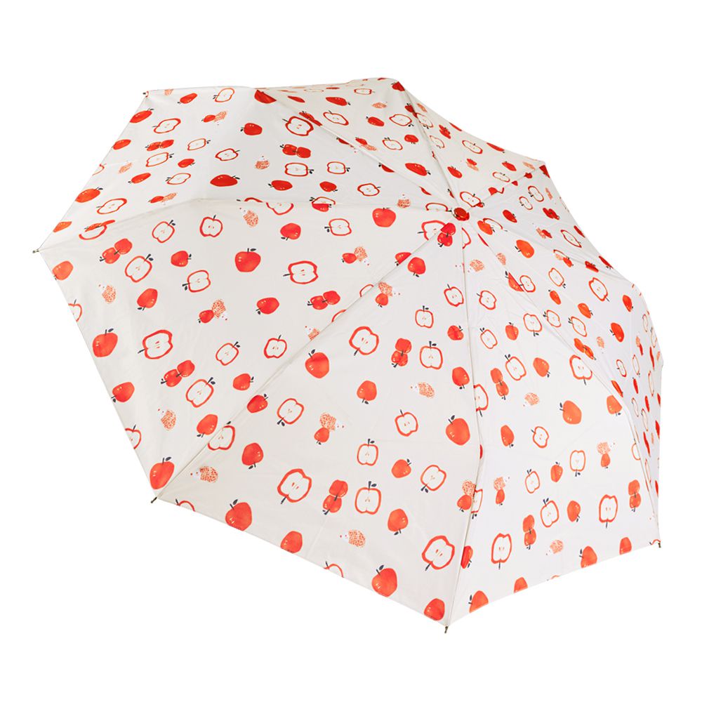 抗UV個人防回彈自動傘-蘋果刺蝟(橘)-315g