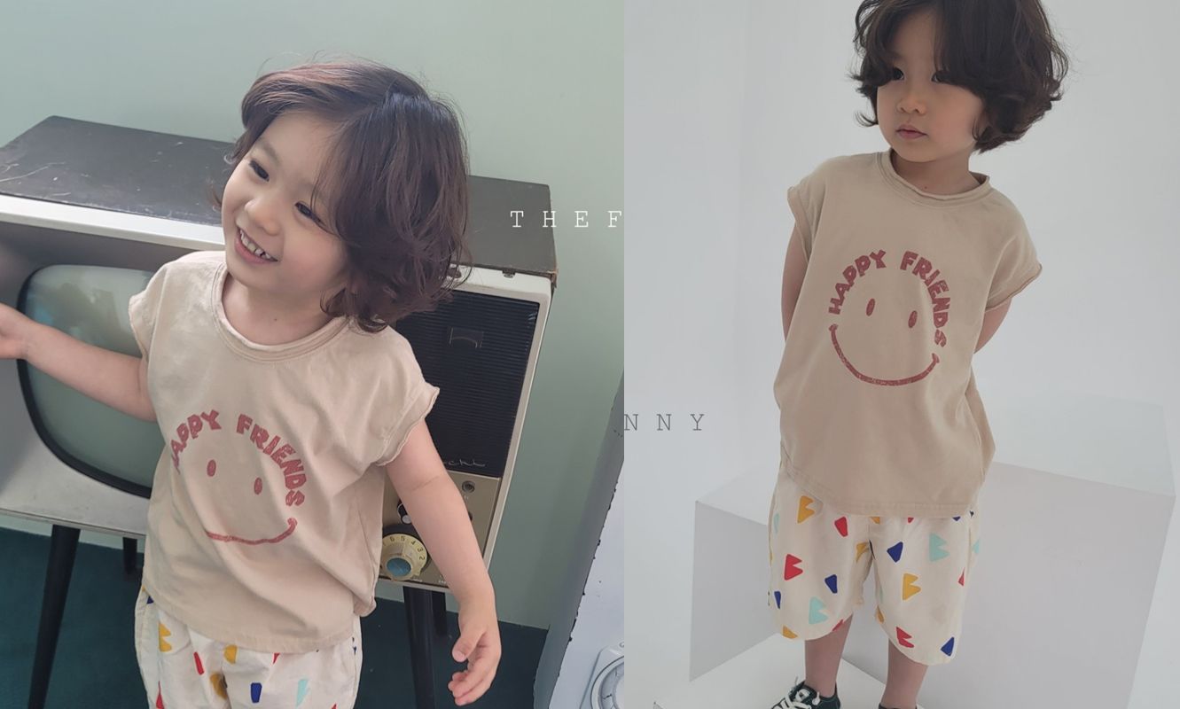 韓國 The Funny - 微笑好朋友無袖上衣-粉紅