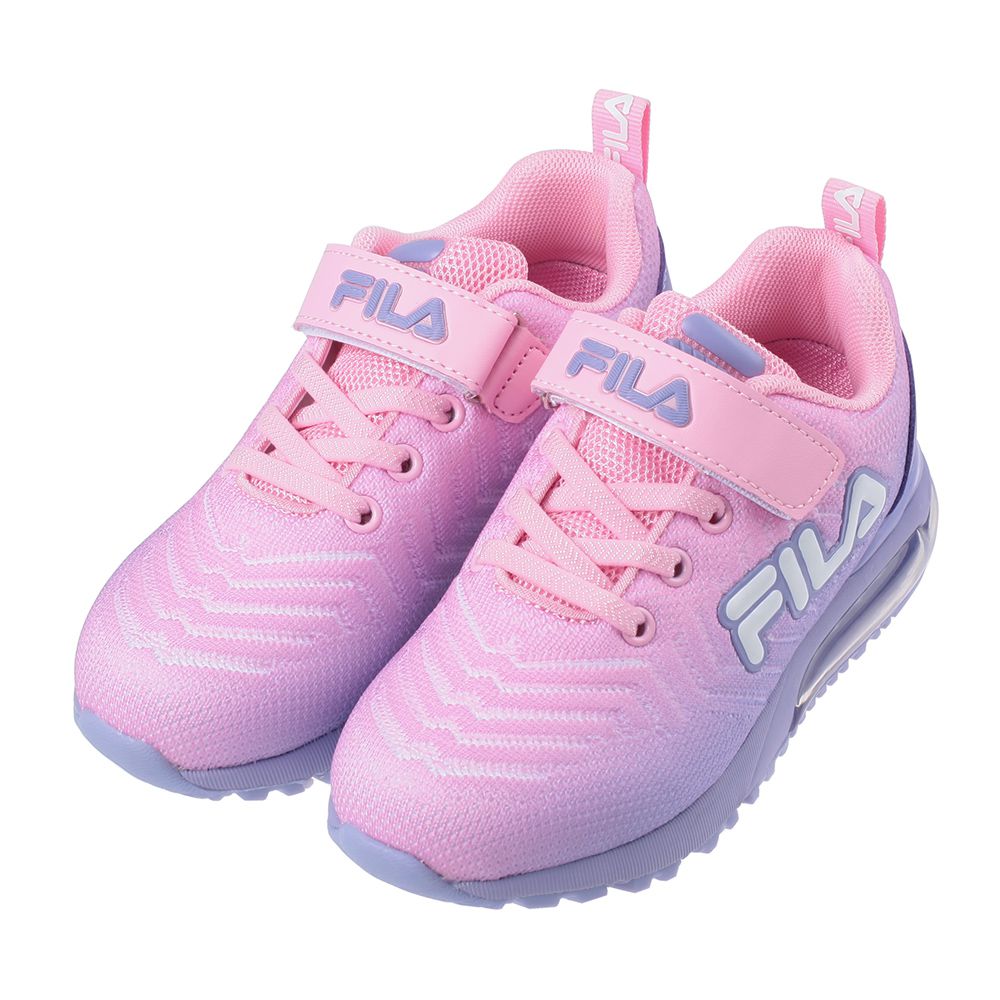 FILA - 康特杯浪漫粉紫兒童氣墊慢跑運動鞋