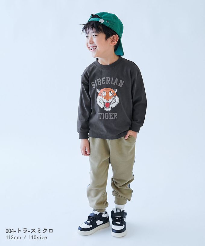 日本 devirock - 100%棉 定番印花長袖上衣-熱狗套餐-磚橘