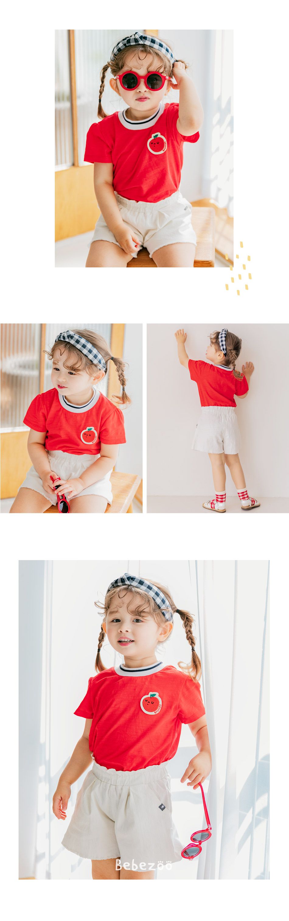 韓國 Bebezoo - 純白花苞短褲