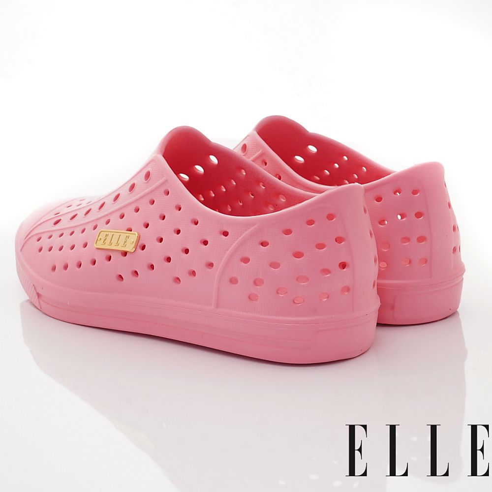 ELLE - 台灣製洞洞輕便鞋(中大童段)-休閒鞋-粉