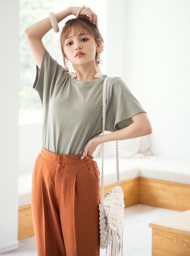 日本 GRL - 波希米雅度假風編織流蘇側背包-淺灰杏