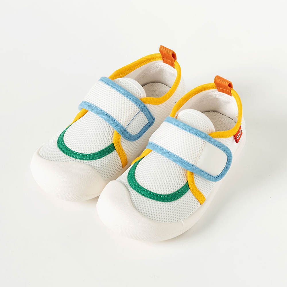 水陸兩穿！網眼透氣玩水沙灘鞋/休閒鞋-藍X綠X黃