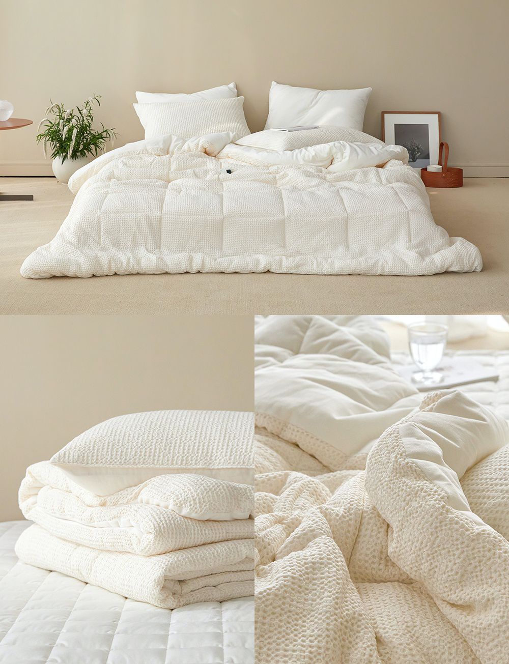 韓國 Maatila - 可水洗天絲莫代爾鬆餅棉被-優格