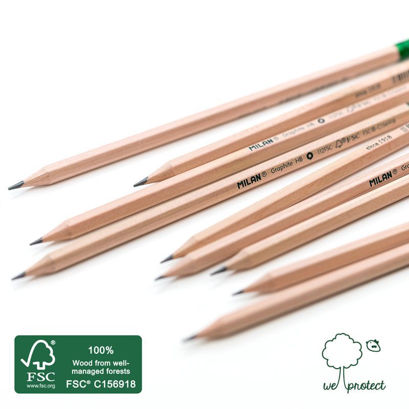 MILAN - 經典原木六角鉛筆_HB_12入