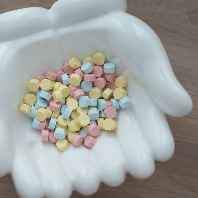 HAPPYMT - 火漆蠟粒大罐裝-回憶美好童年-粉藍黃色系