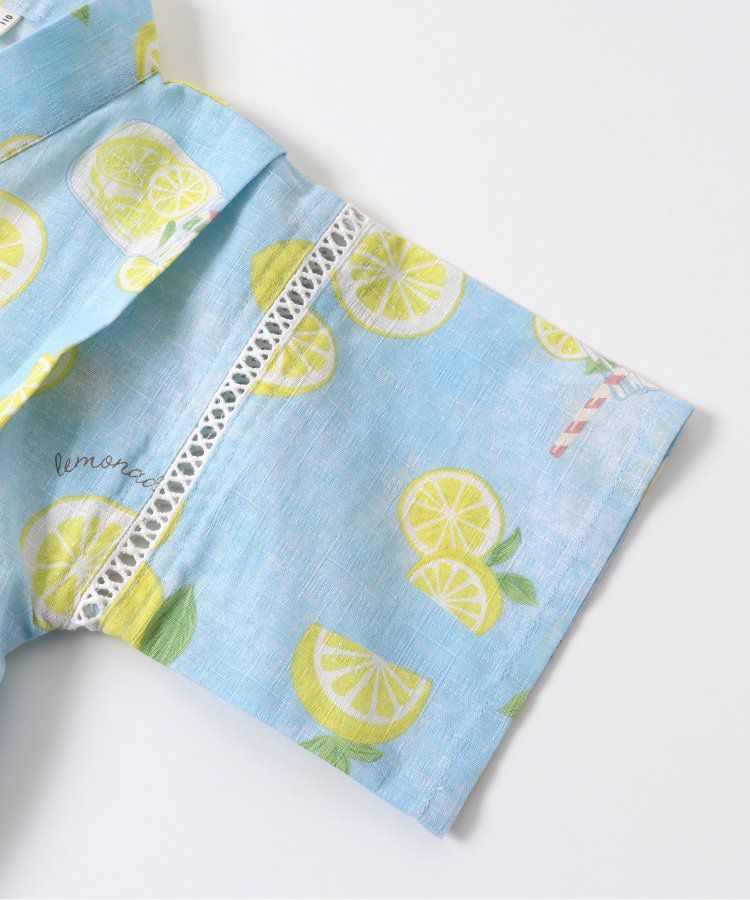 日本 apres les cours - 季節限量！清新可愛二件式甚平-彩虹西瓜-米白