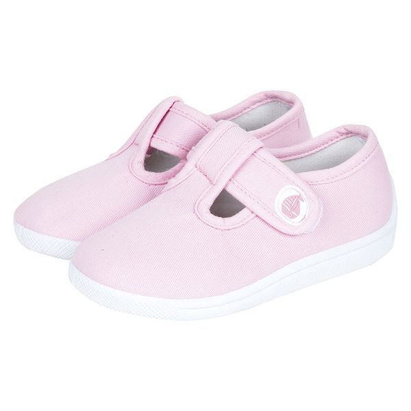 英國 JoJo Maman BeBe - 嬰幼兒童帆布鞋/休閒鞋-淡粉