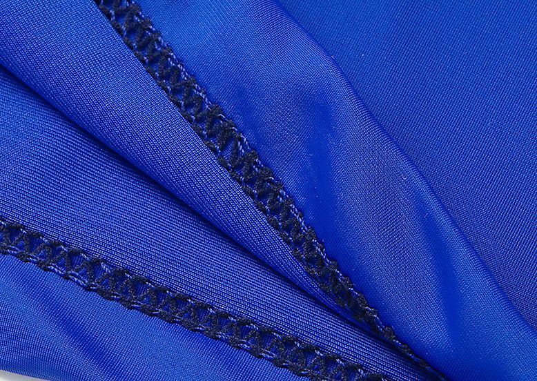 韓國 OZKIZ - 長袖兒童泳裝-三件組-布萊德理髮廳-藍