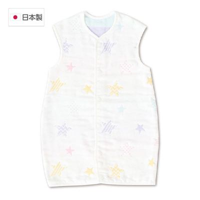 akachan honpo - 開始會扶著東西站立時也能安心使用的6層棉紗防踢被-米白色 (80~95cm)-日本製