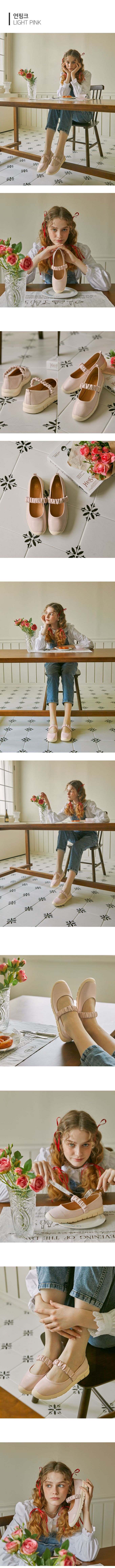 韓國 PINKELEPHANT - 柔軟皮革懶人平底包鞋(1.5cm)-淺粉