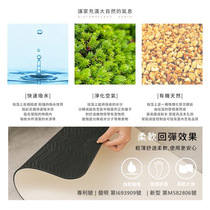 收納王妃 - 迪士尼 Disney【古典奇奇蒂蒂】軟式珪藻土吸水地墊 浴室地墊 腳踏墊 吸水墊80X38X0.5cm