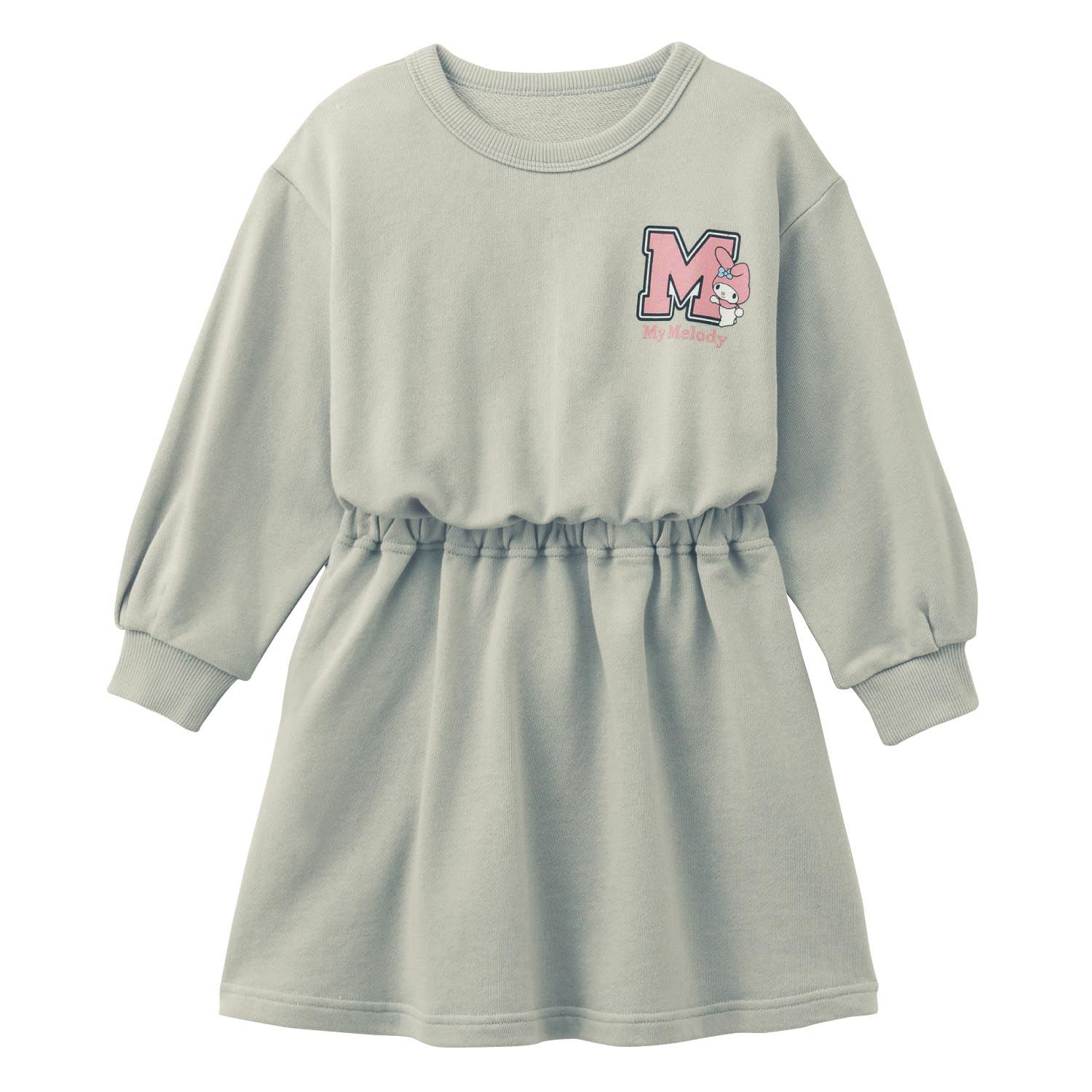 日本千趣會 - 三麗鷗裏毛長袖洋裝-美樂蒂-灰