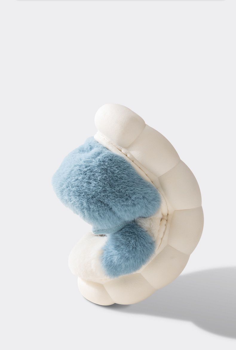 立體造型毛絨暖暖包跟室內拖鞋-鯊魚-深灰色