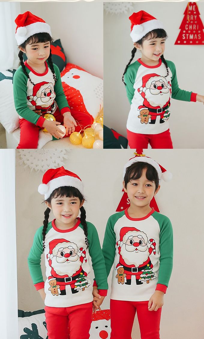 正韓 Puco - 超優質嬰幼兒/兒童長袖100% 有機純棉家居服/睡衣-聖誕老公公