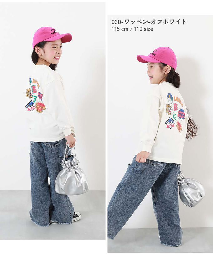 日本 devirock - 100%棉 定番印花長袖上衣-NEW YORK-寶藍