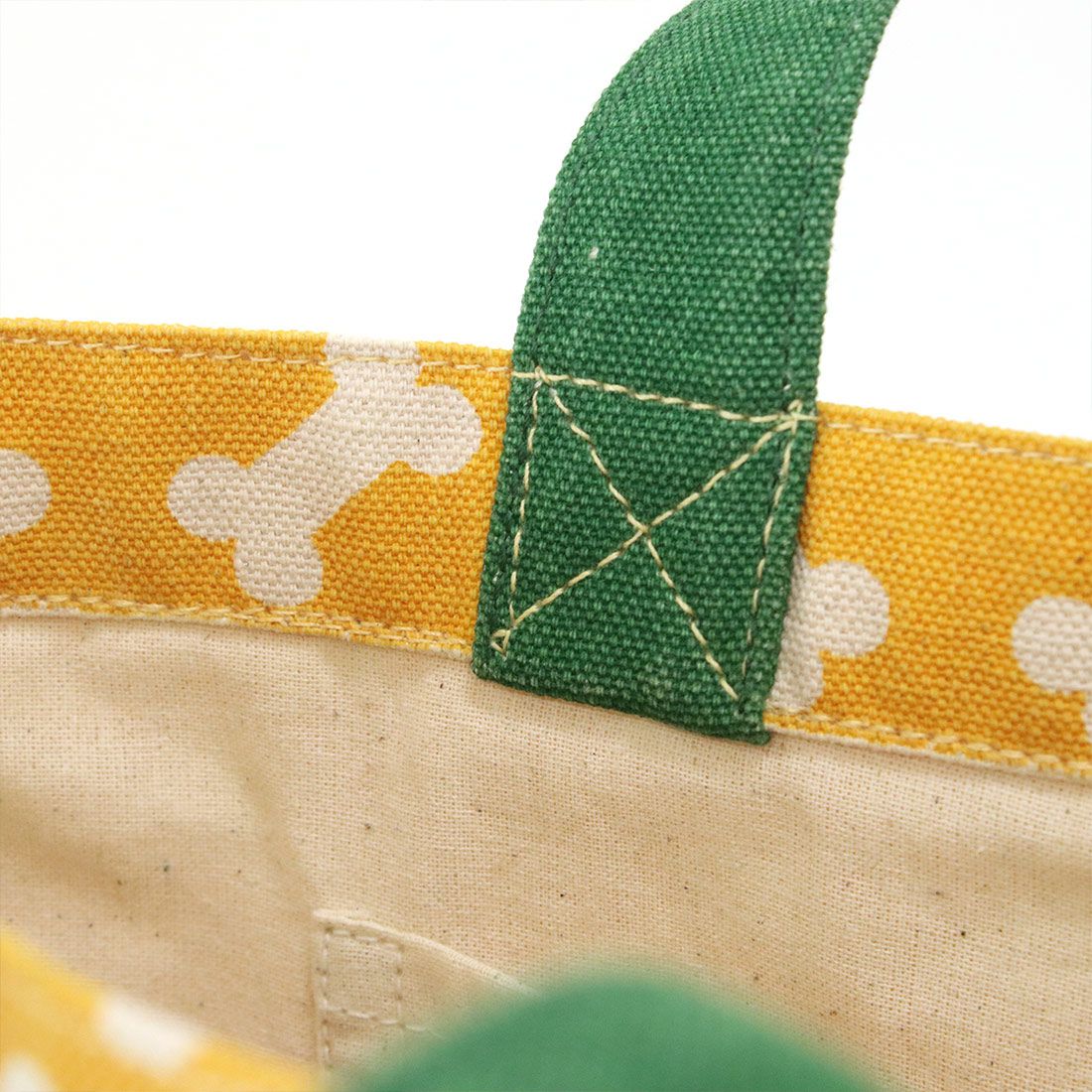 日本 TOMO - 可愛動物刺繡帆布包/提袋-貓咪眼睛-藍 (30×20×D10cm)