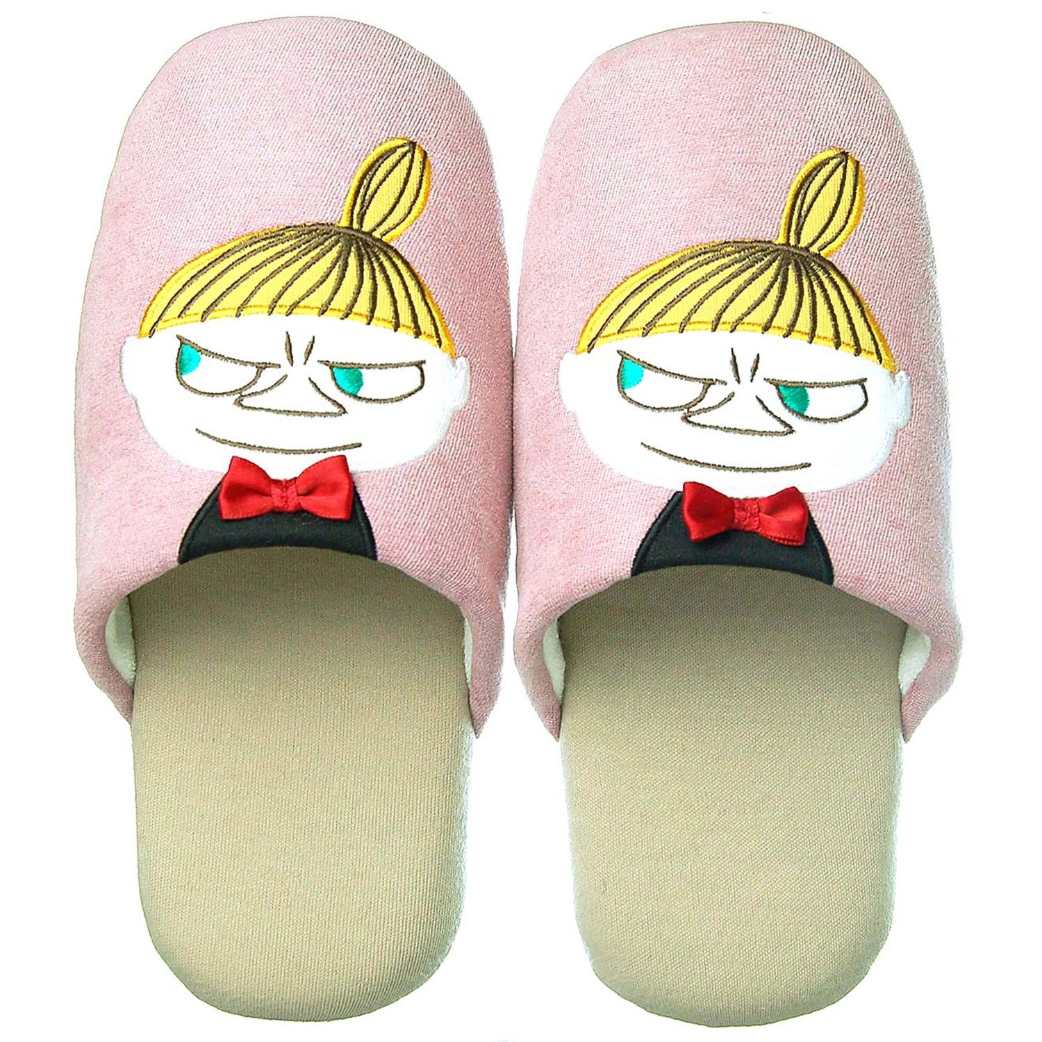 日本千趣會 - 嚕嚕咪 刺繡質感室內拖鞋-灰 (M(22-24cm))