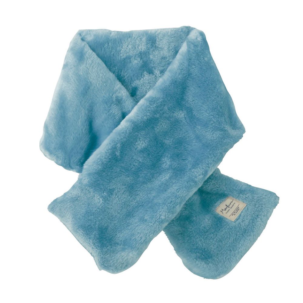 日本千趣會 - moufuwa系列 長柔毛保暖圍巾-水藍