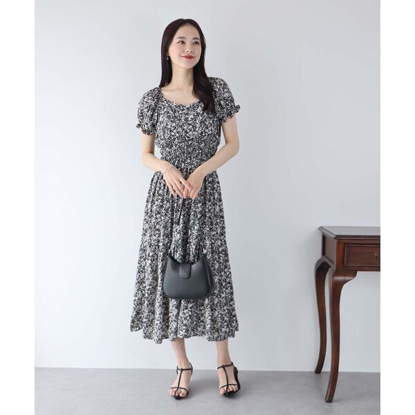 日本 BLUE EAST - 甜美氣質泡泡袖收腰洋裝-薄荷綠