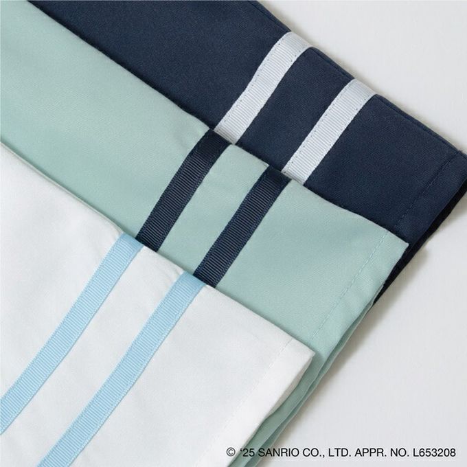 日本 Lycee mine - 俏麗水手條紋短袖洋裝-卡通人物大耳狗-米白