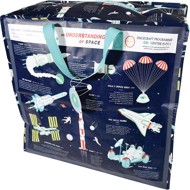 英國 Rex London - 衣物/棉被超大多功能防水環保收納袋/萬用袋-太空世界