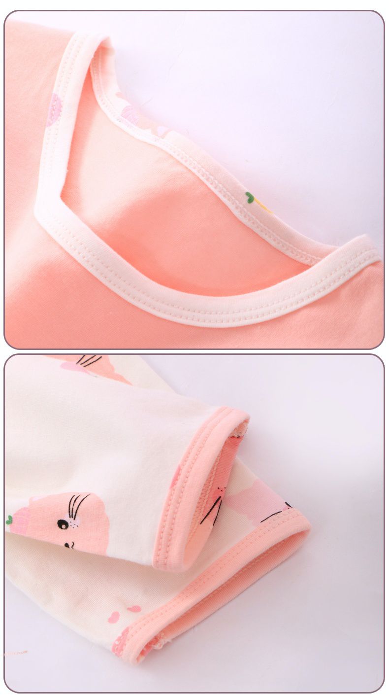 MAMDADKIDS - 萊卡棉長袖家居服套裝-滿版腮紅喵-粉色