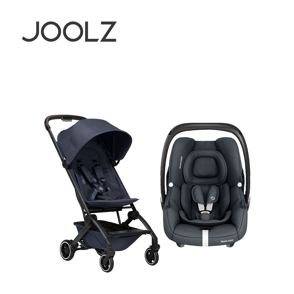 荷蘭 Aer+空氣旅行嬰兒推車+MAXI-COSI 荷蘭 CabrioFix-i-Size (Tinca) 新生兒提籃(0-18m)+結合器-推車(海軍藍)+提籃(深鈦灰)