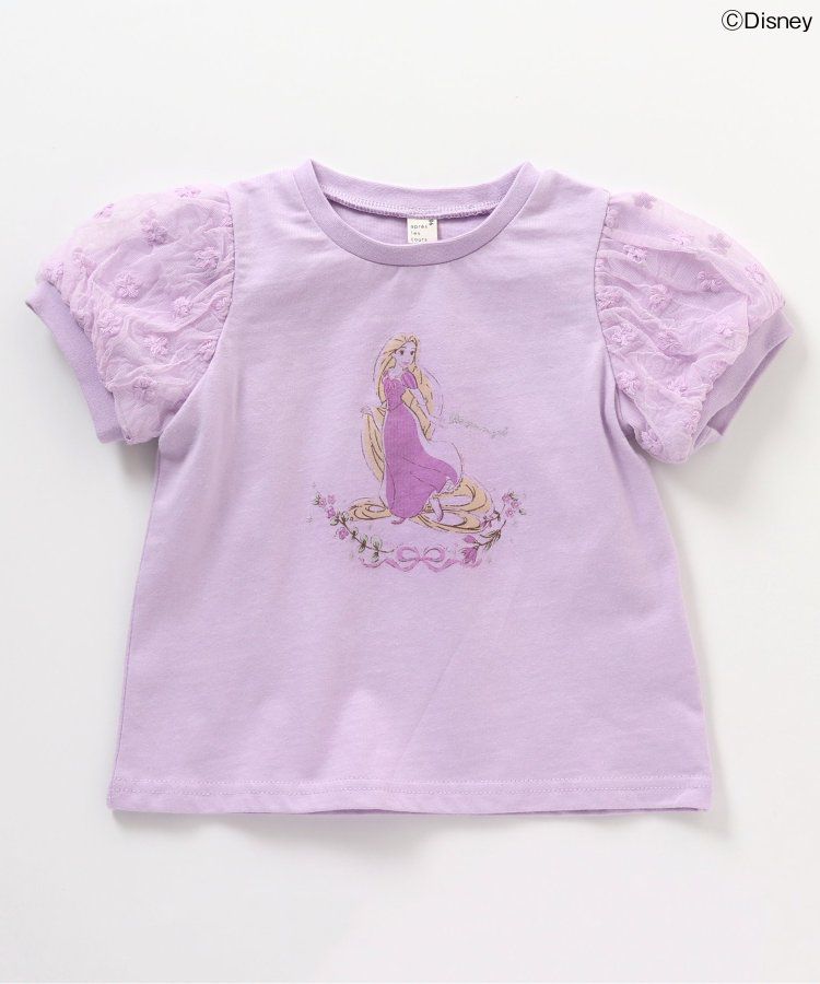 日本 apres les cours - 迪士尼 公主蕾絲澎澎短袖上衣-冰雪奇緣-水藍
