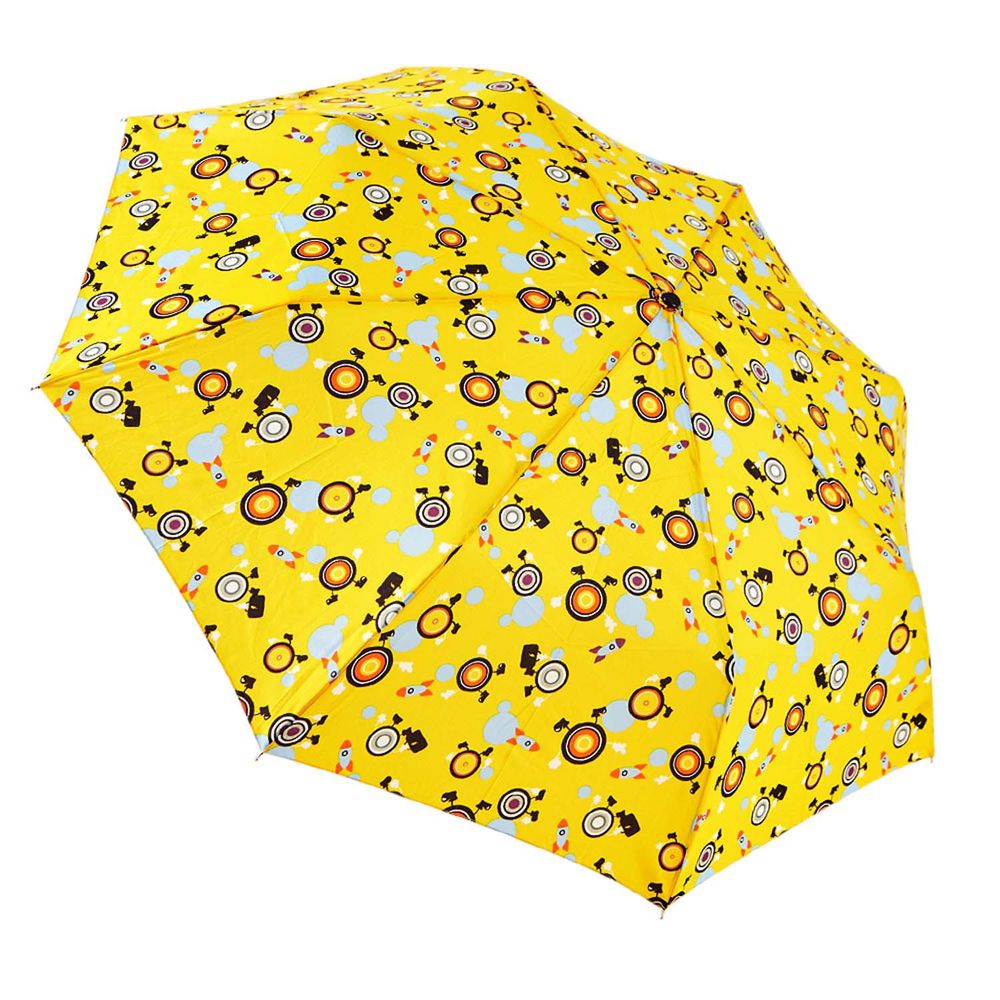 Rainstory - 抗UV個人加大自動傘-眼球戰士(黃)-自動開收傘