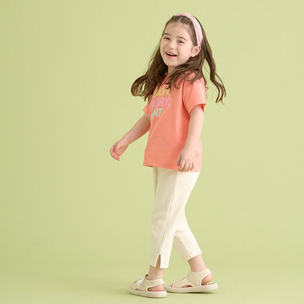 日本 Lycee mine - 可愛少女標語印花短袖上衣-黑色獨角獸